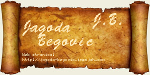 Jagoda Begović vizit kartica